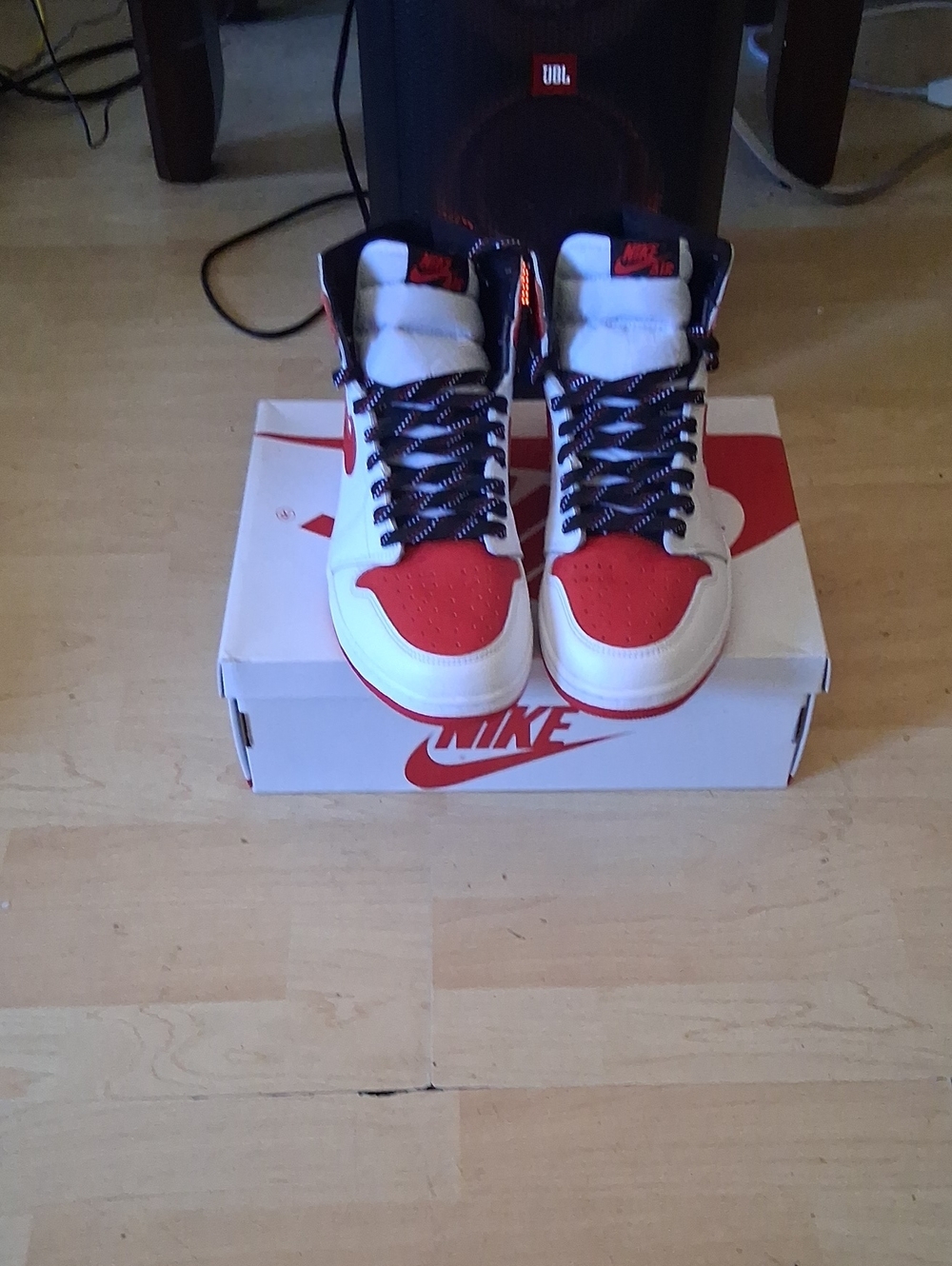 Jordan Men’s High-Top Sneakers - White / Red / Black